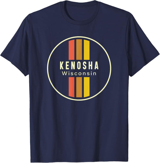 Retro Kenosha Wisconsin T-Shirt - T-Shirt | Navy