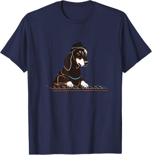 Swag The Keyboard Dog T-Shirt - T-Shirt | Navy