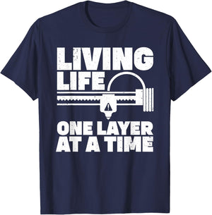 Cool 3D Printing Art Women 3D Printing Printer Lover T-Shirt - T-Shirt | Navy