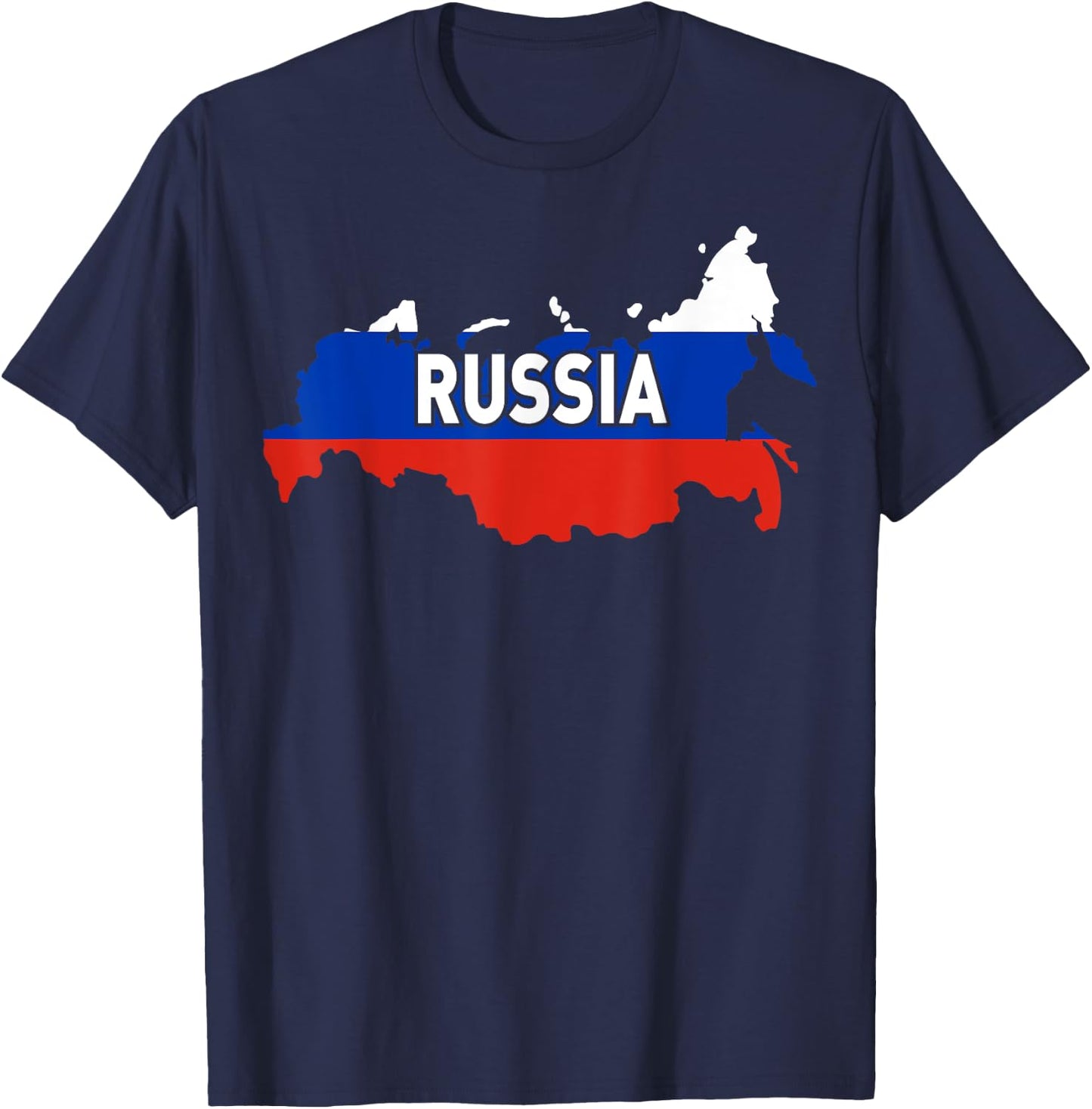 Proud Family and Patriotic Flag of Country Russia T-Shirt - T-Shirt | Navy