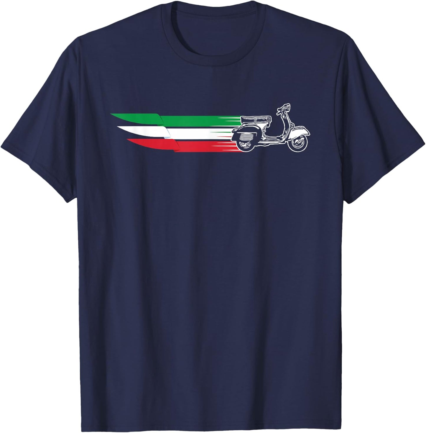 Tricolore - Italian Flag Italian Scooter T-Shirt - T-Shirt | Navy