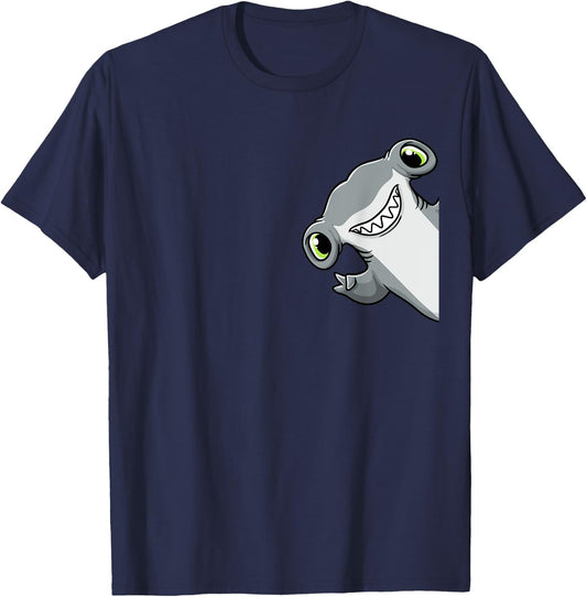 Hammerhead Shark From Side T-Shirt - T-Shirt | Navy