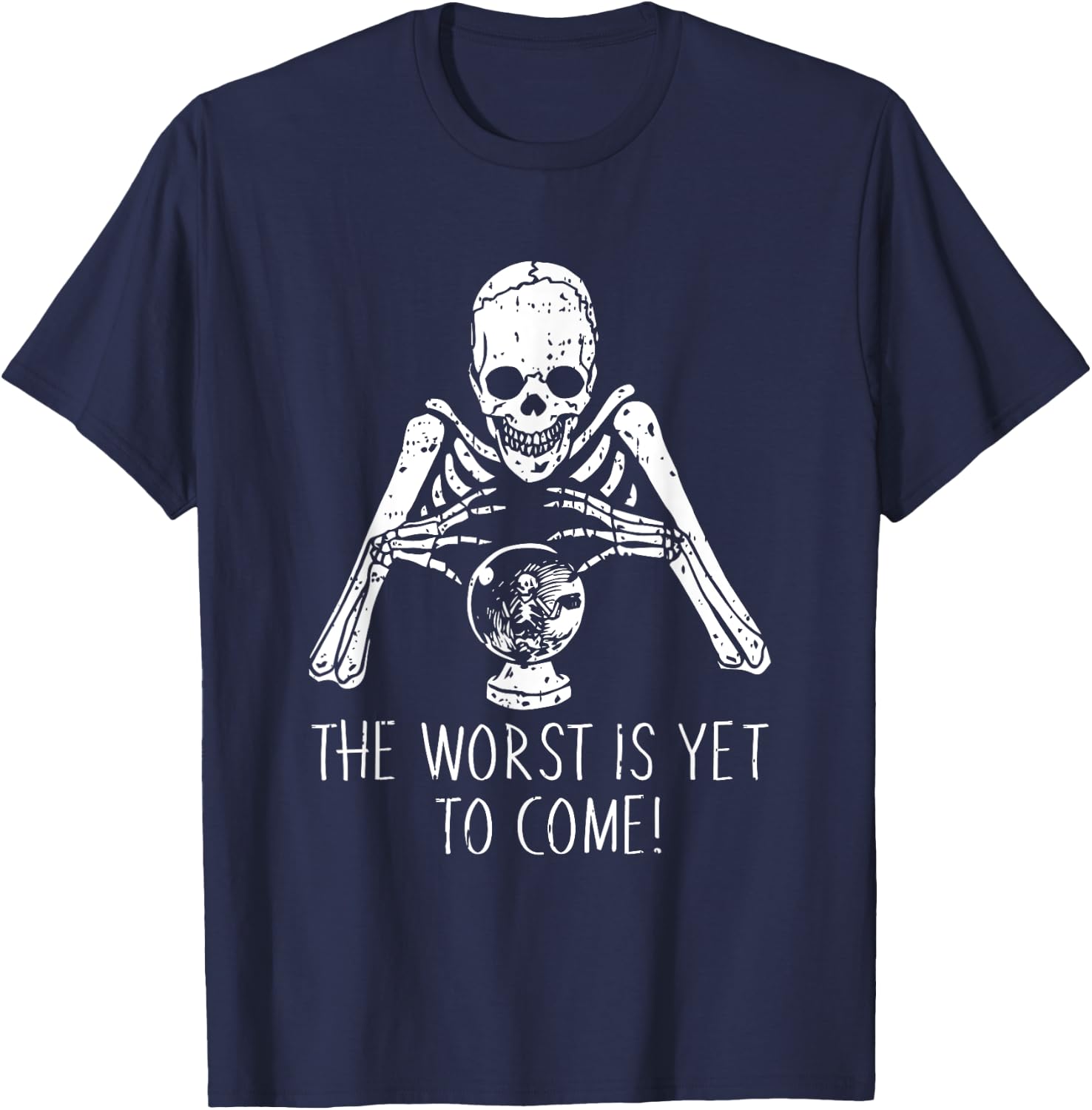 Fortune Teller Halloween Costume Funny Skull Skeleton T-Shirt - T-Shirt | Navy