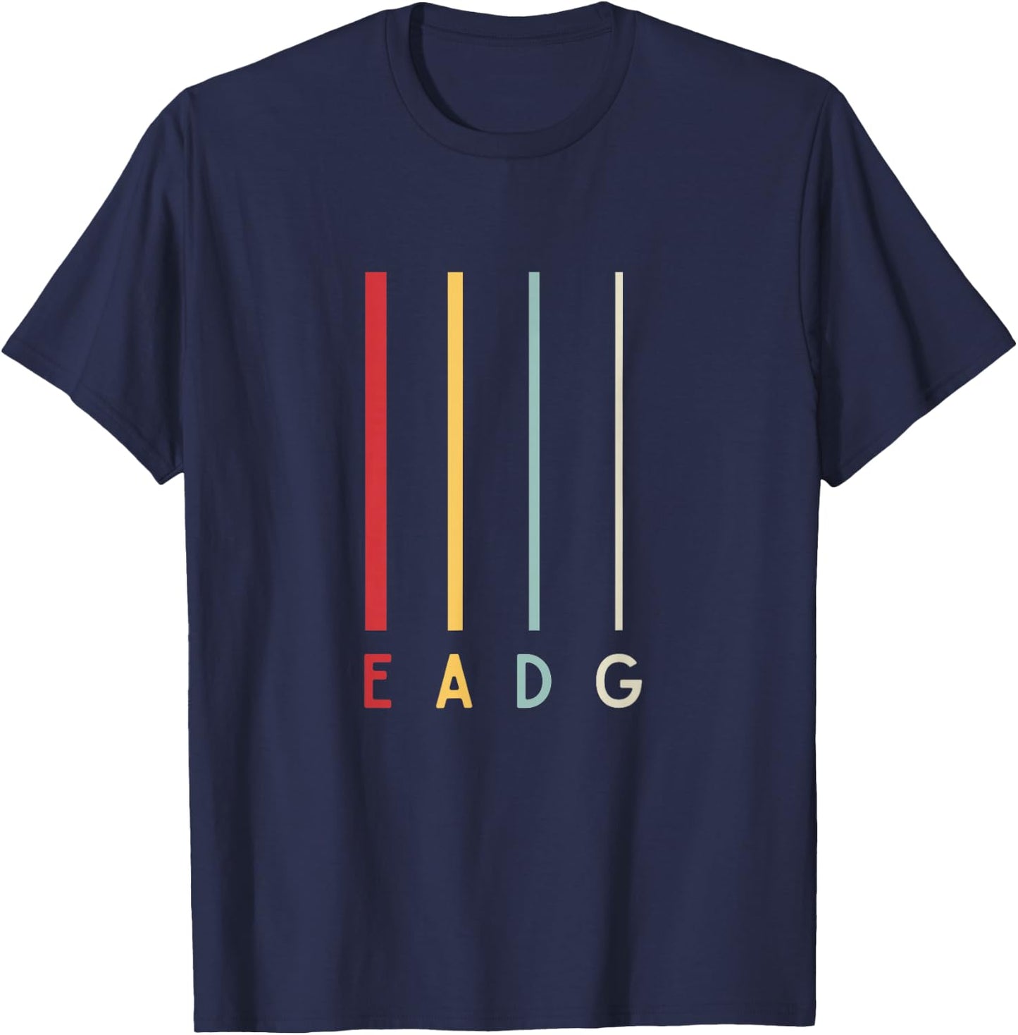 Bass Guitarist Player EADG 4 Strings Bassist Band Musician T-Shirt - T-Shirt | Navy