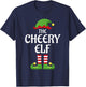 Cheery Elf Family Matching Group Christmas T-Shirt - T-Shirt | Navy