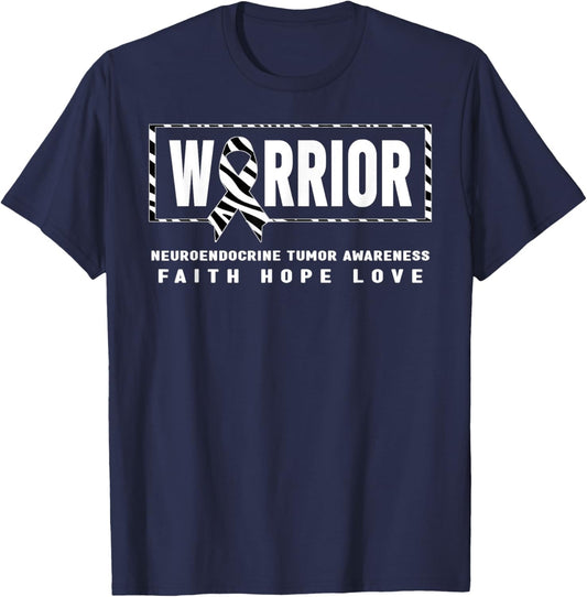 NET Cancer Warrior Shirt - Neuroendocrine Tumor Awareness T-Shirt - T-Shirt | Navy