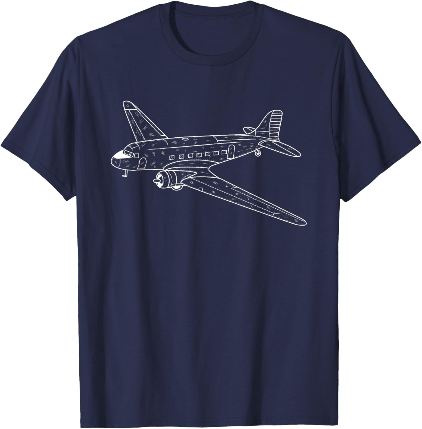 Vintage DC-3 Airplane Funny Aircraft Plane Lover Outfit Men T-Shirt - T-Shirt | Navy