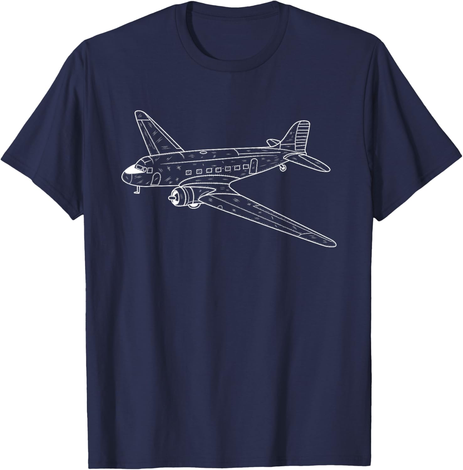 Vintage DC-3 Airplane Funny Aircraft Plane Lover Outfit Men T-Shirt - T-Shirt | Navy