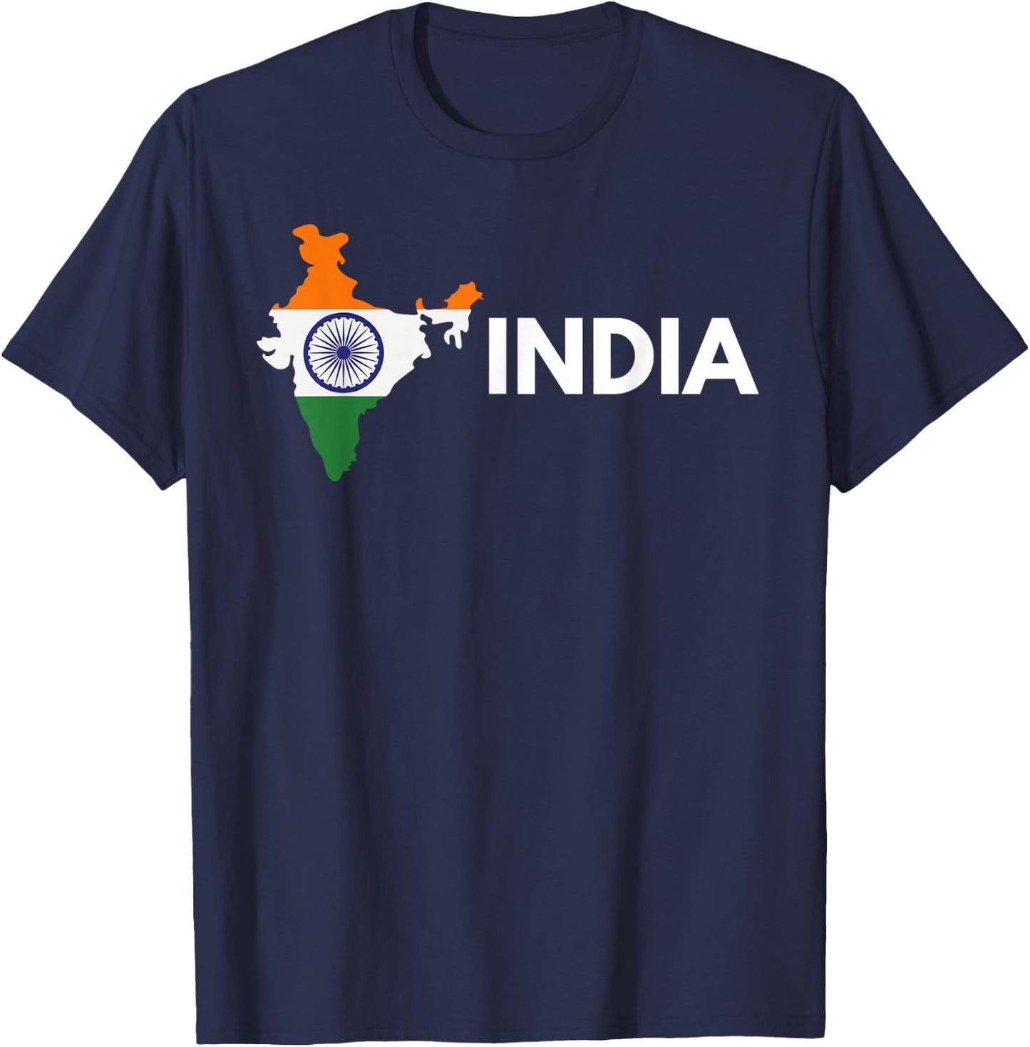 Vintage India Flag Indian Outdoor Trip in India T-Shirt - T-Shirt | Navy