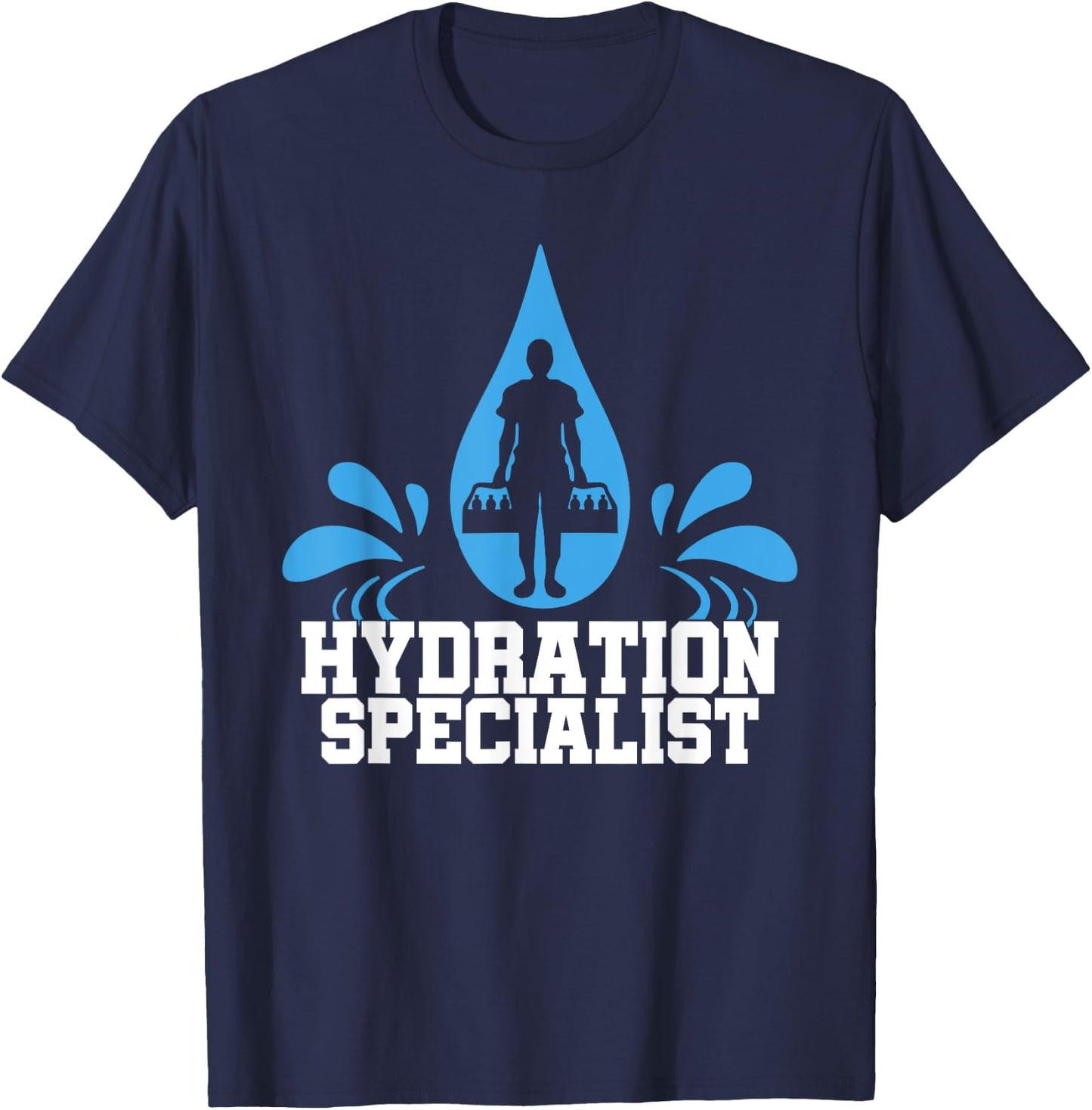 Hydration Specialist Team Manager Football Hydrated Waterboy T-Shirt - T-Shirt | Navy