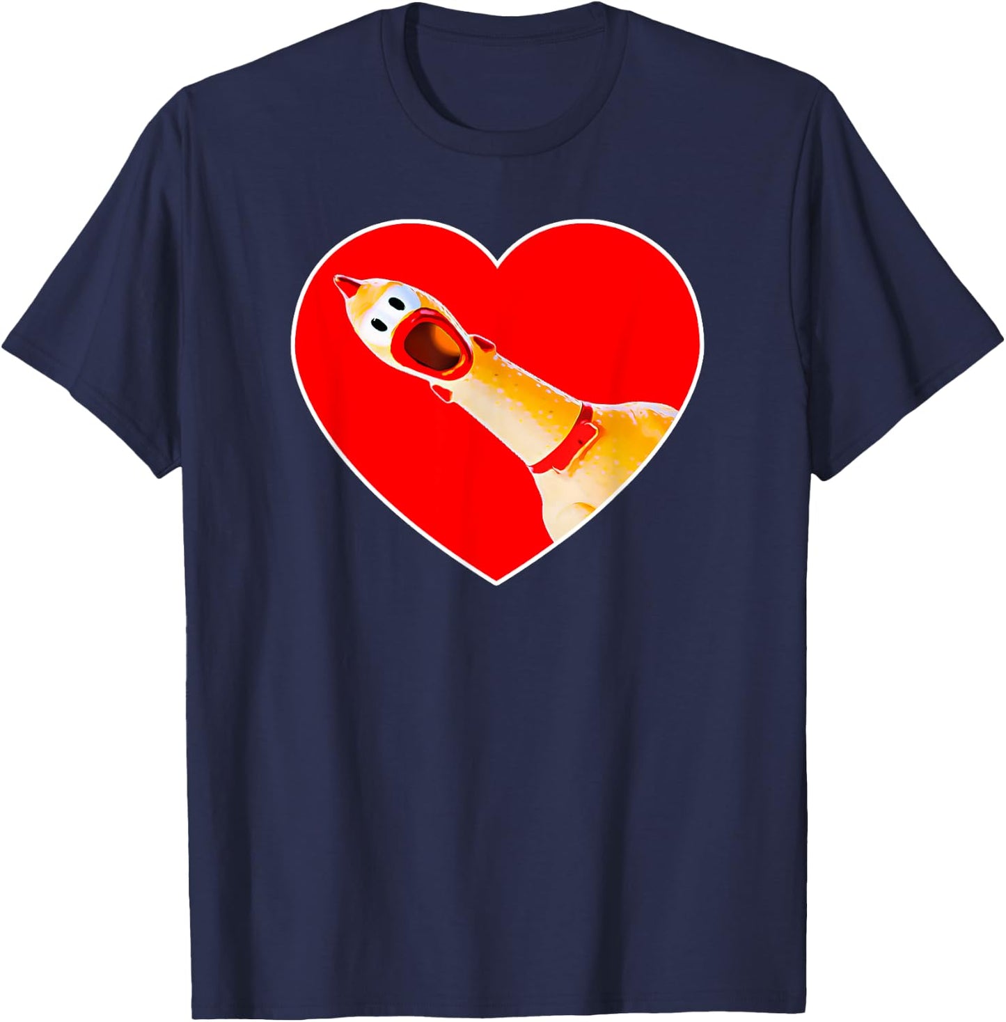 Funny Rubber Chicken Lover Practical Joke Gag Gift T-Shirt - T-Shirt | Navy