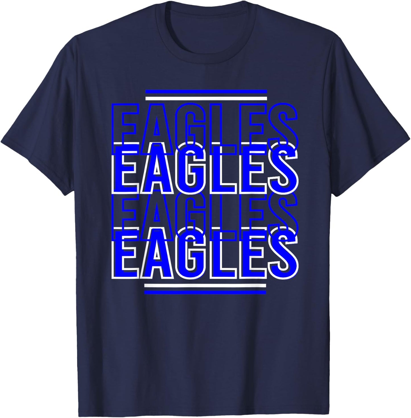 Red Black Eagles School Spirit Eagle Mascot Teacher Women Kids T-Shirt - T-Shirt | Navy