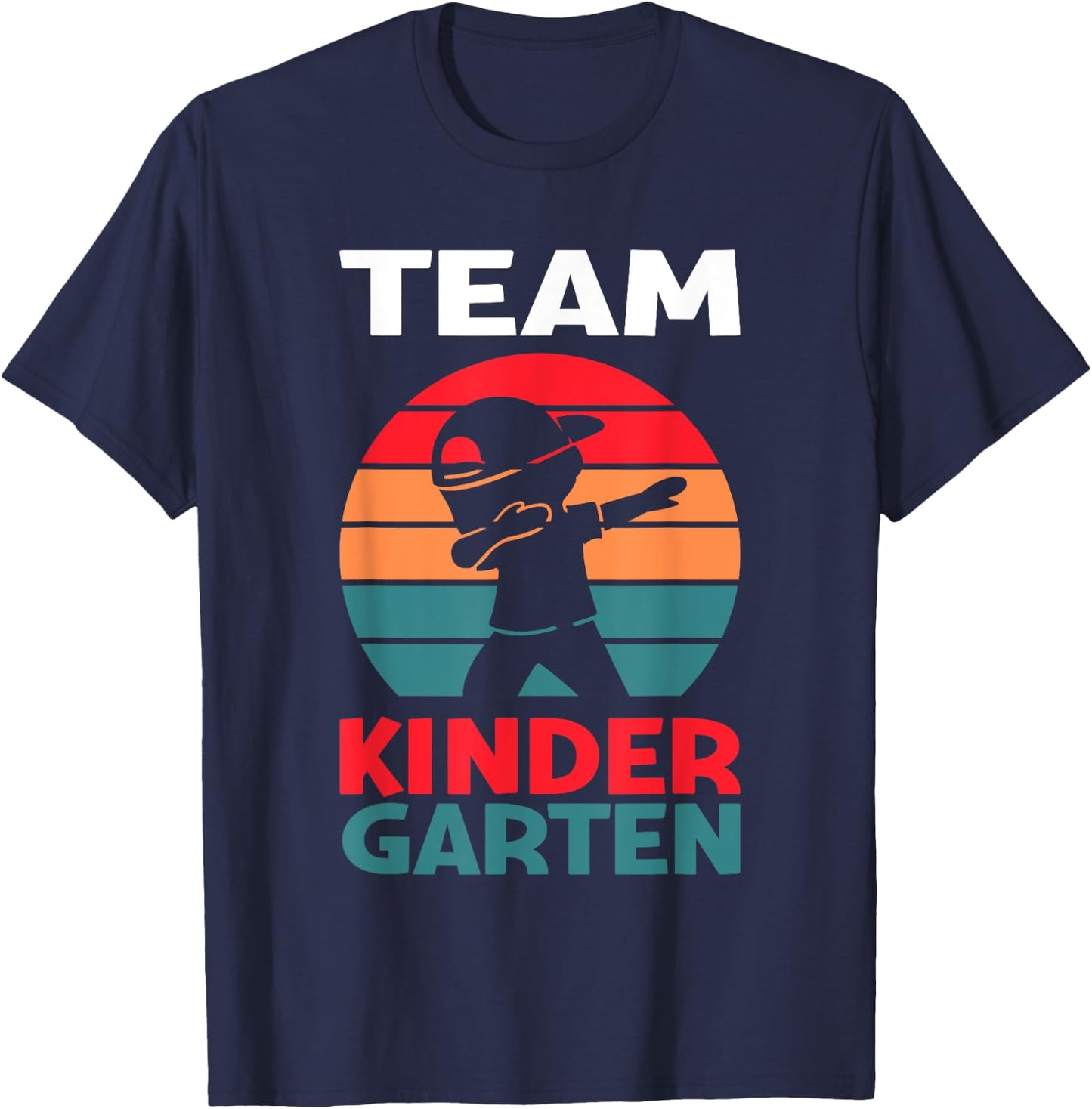 Team Kindergarten Dude Preschool Dab Dabbing Pre-K Back T-Shirt - T-Shirt | Navy