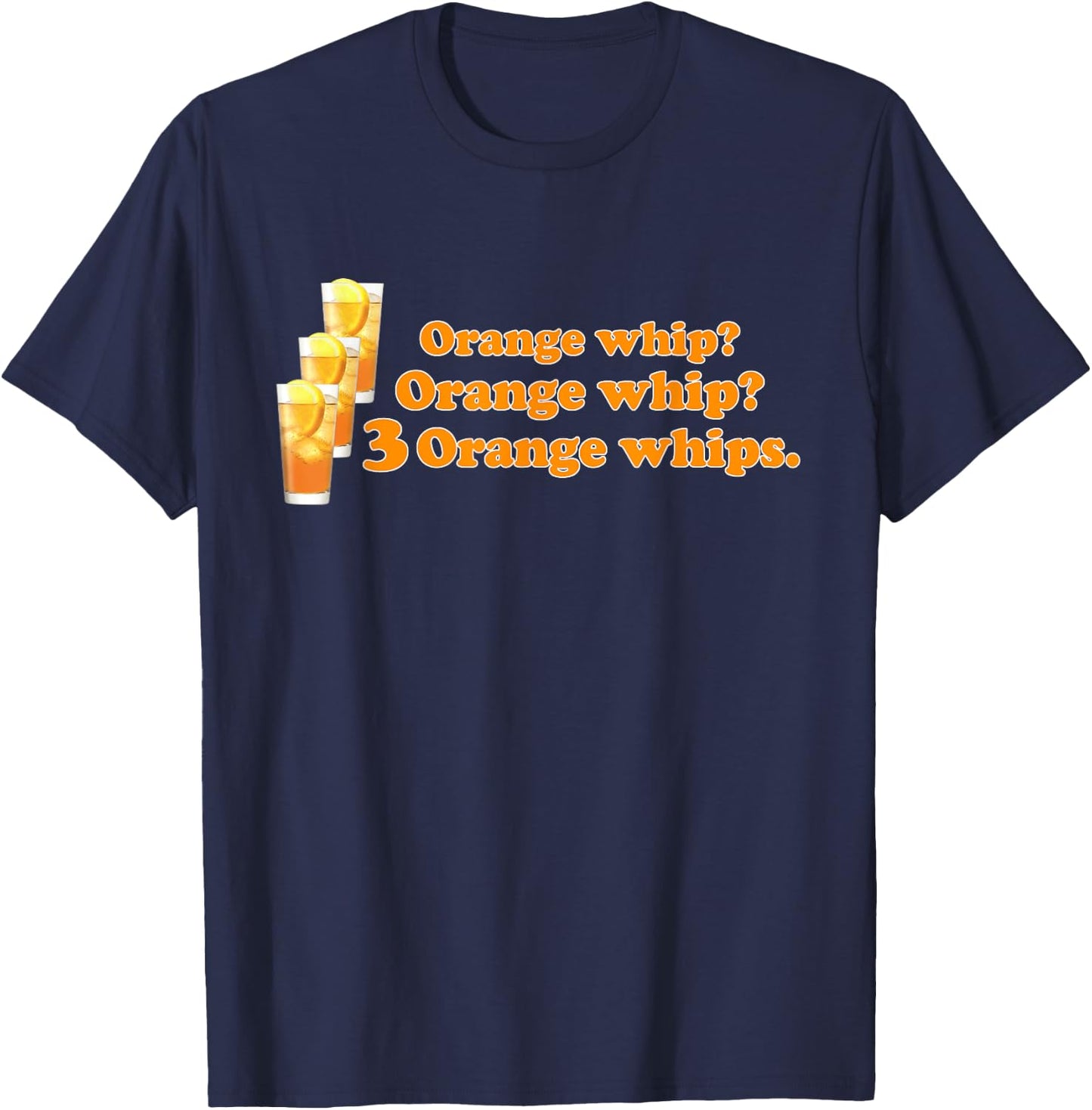 Funny 3 Orange Whip Women T-Shirt - T-Shirt | Navy