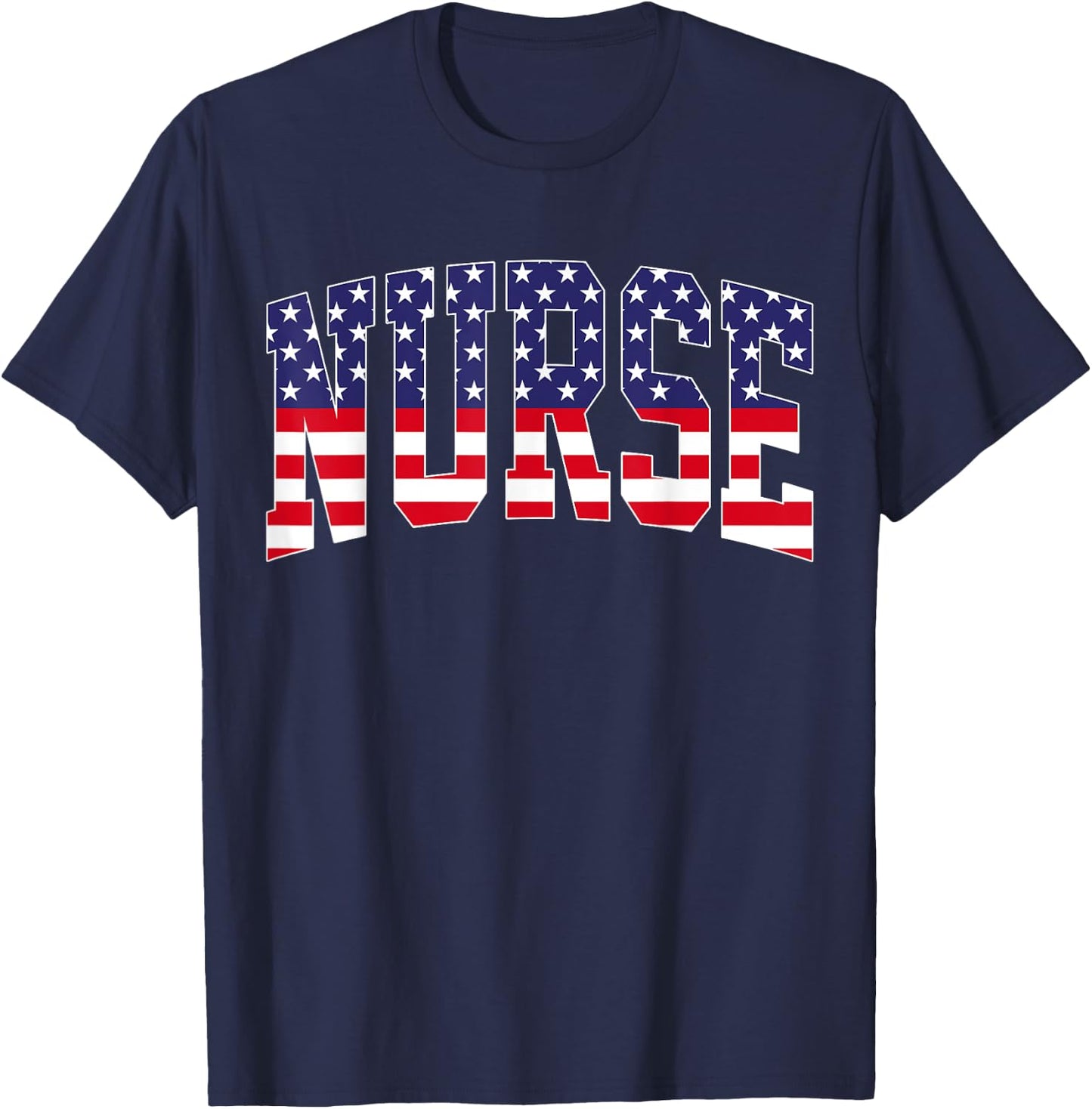 Vintage Nurse US Flag 4th Of July Nursing Patriotic RN Men T-Shirt - T-Shirt | Navy