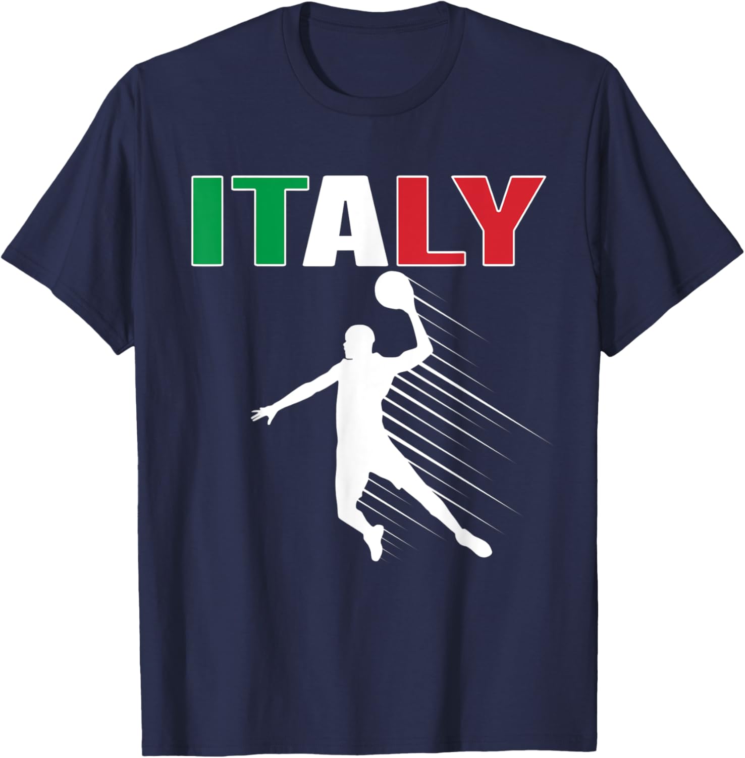 Italy Basketball Lovers Jersey Support Italian Baller Team T-Shirt - T-Shirt | Navy