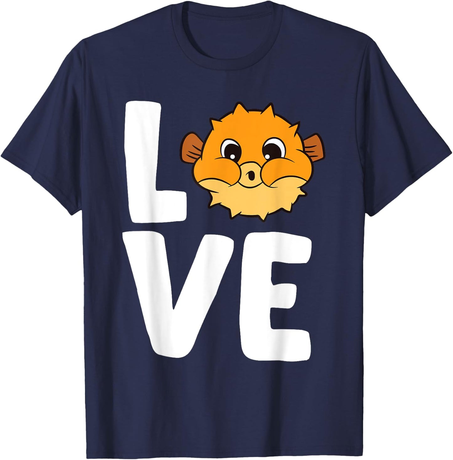 Puffer Fish Blowfish Love Pufferfish T-Shirt - T-Shirt | Navy