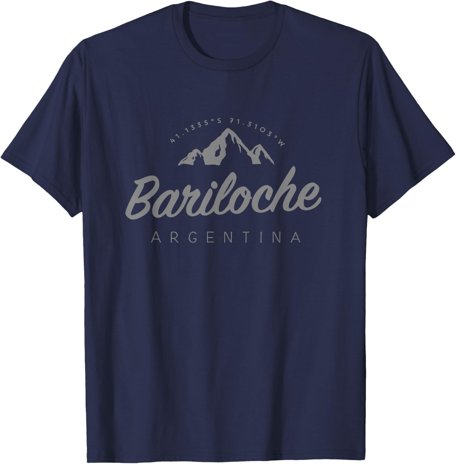 Bariloche Mountain Vacation Skiing Argentina T-Shirt - T-Shirt | Navy