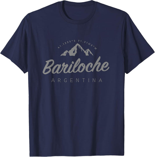 Bariloche Mountain Vacation Skiing Argentina T-Shirt - T-Shirt | Navy