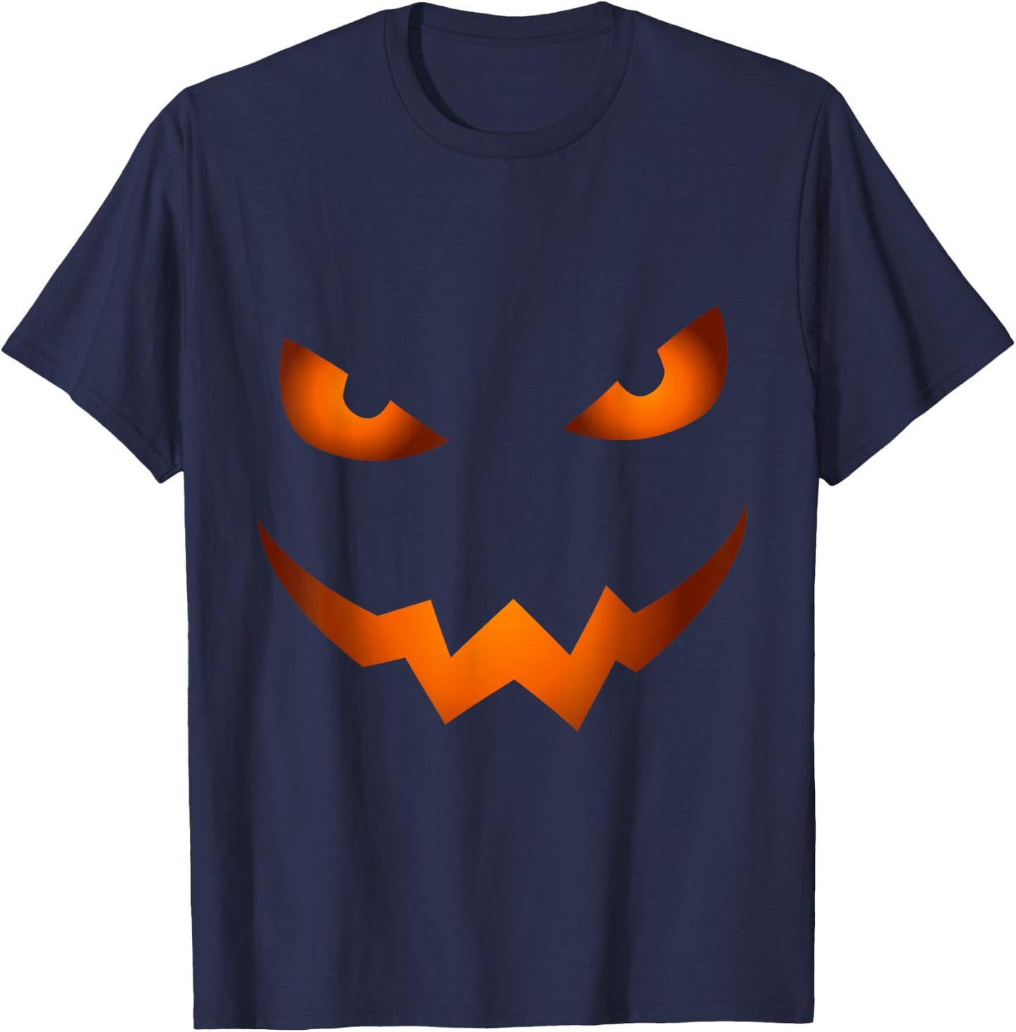 Scary Jack O Lantern Pumpkin Face Halloween Costume T-Shirt - T-Shirt | Navy