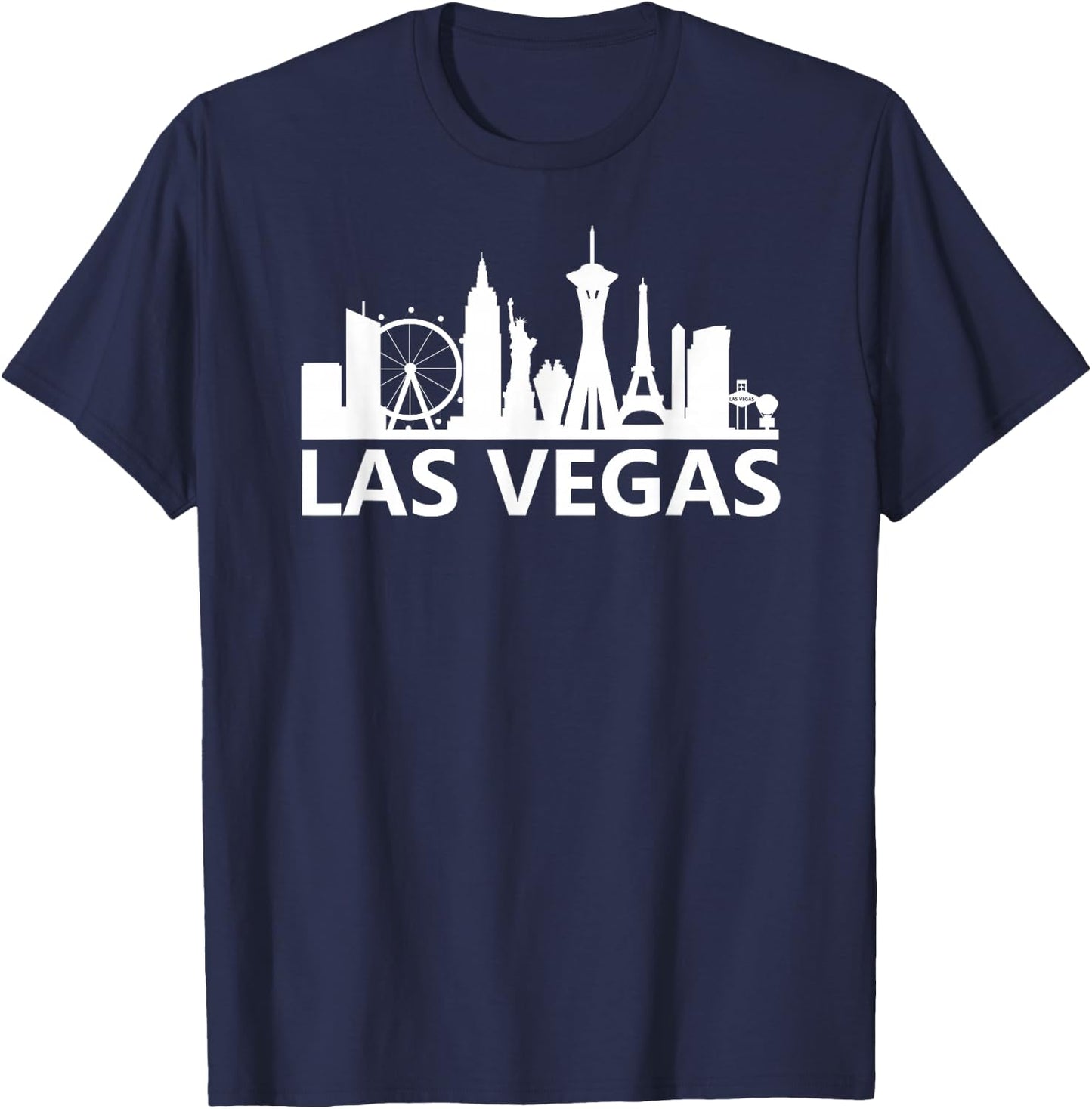 Las Vegas Skyline - Nevada - Classic T-Shirt - T-Shirt | Navy
