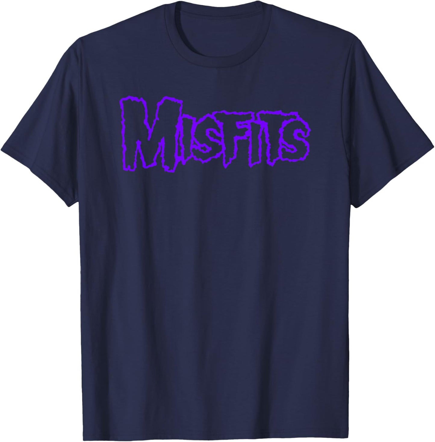 Misfits – Purple Logo T-Shirt - T-Shirt | Navy