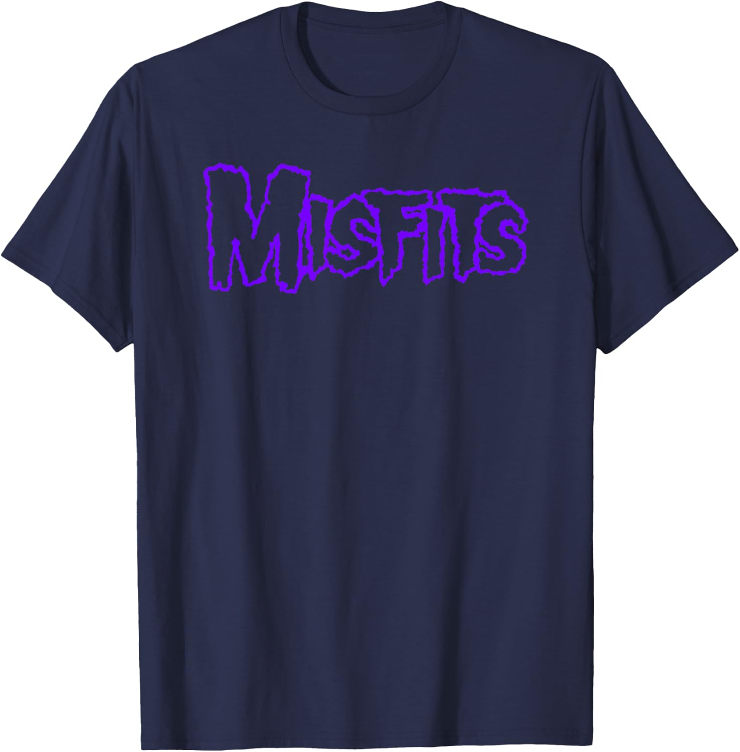 Misfits – Purple Logo T-Shirt - T-Shirt | Navy