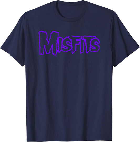 Misfits – Purple Logo T-Shirt - T-Shirt | Navy