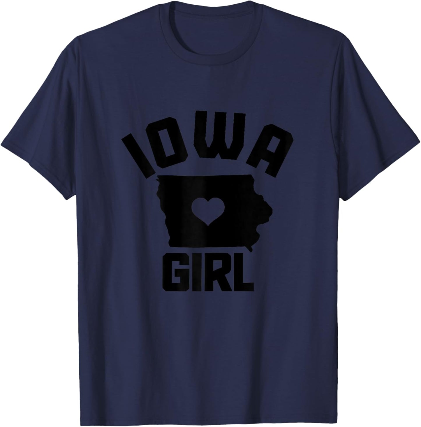 Iowa Girls' Heart State Map T-Shirt - T-Shirt | Navy