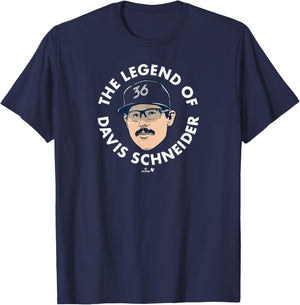 The Legend of Davis Schneider - Toronto Baseball T-Shirt - T-Shirt | Navy