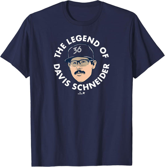 The Legend of Davis Schneider - Toronto Baseball T-Shirt - T-Shirt | Navy