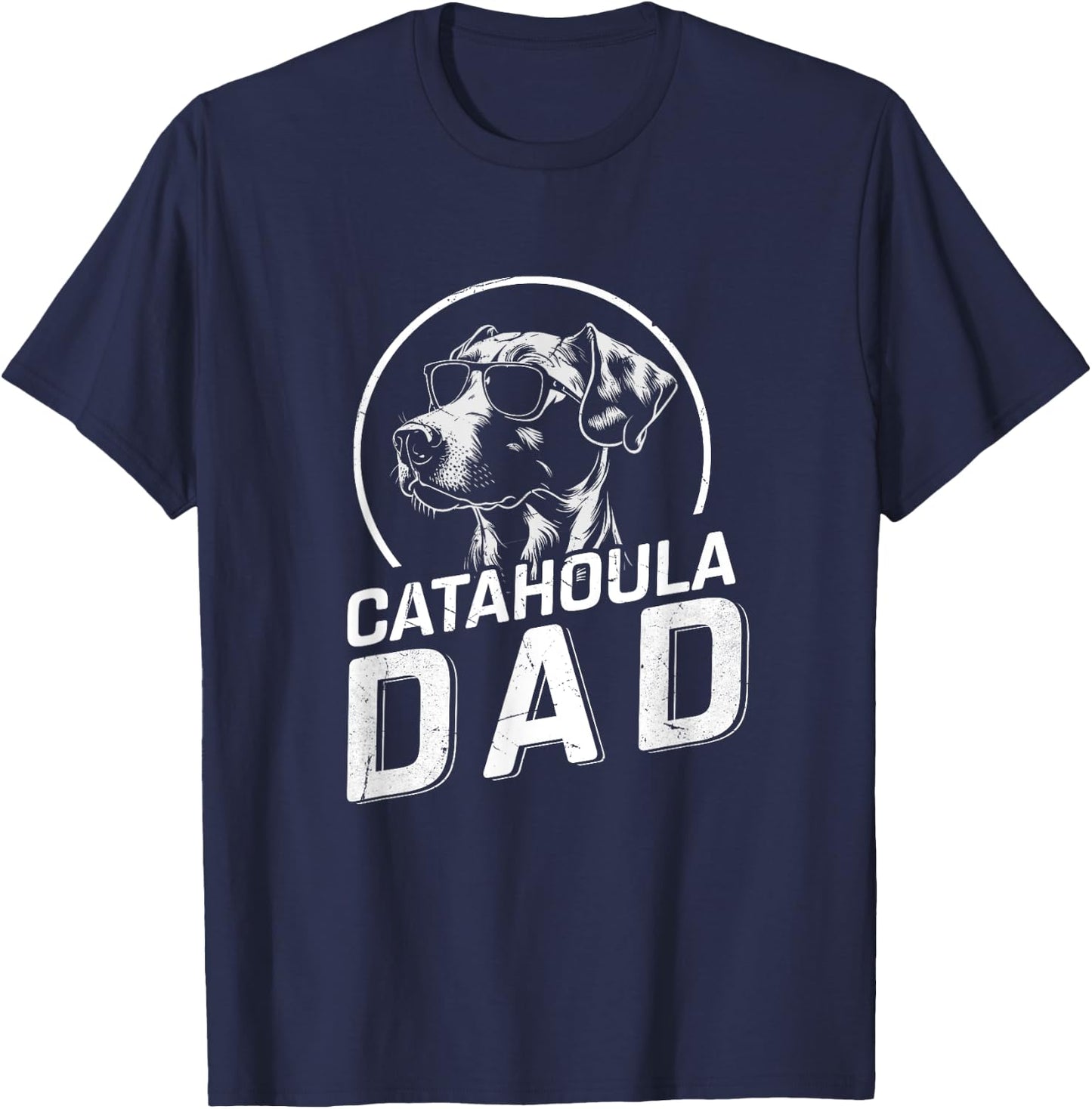 Catahoula Dad Dog Owner Gifts Men Funny Dog Dad Father's Day T-Shirt - T-Shirt | Navy