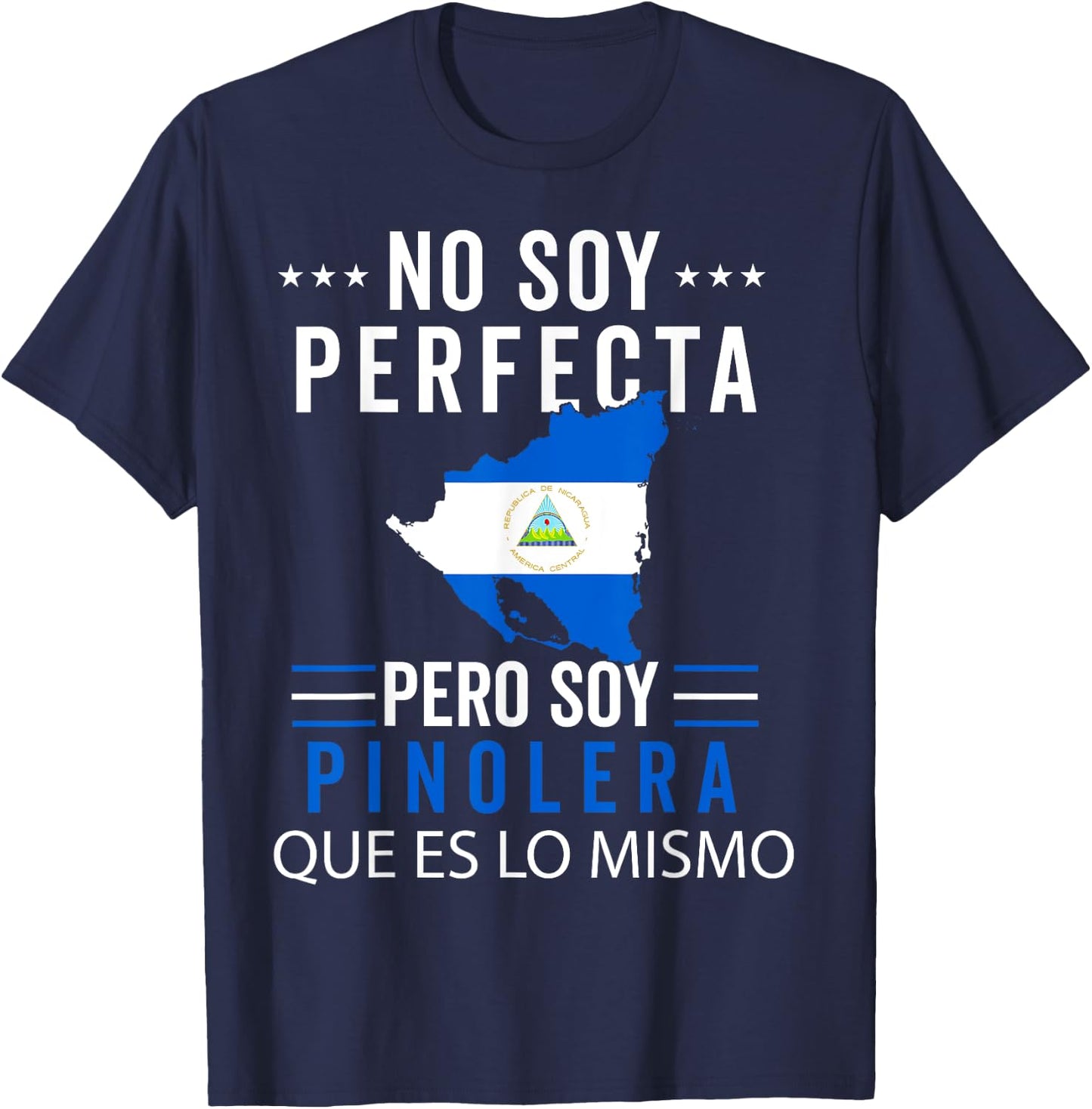 Nicaragua Flag Camiseta Nicaraguan Mujer Pinoleros Nica T-Shirt - T-Shirt | Navy