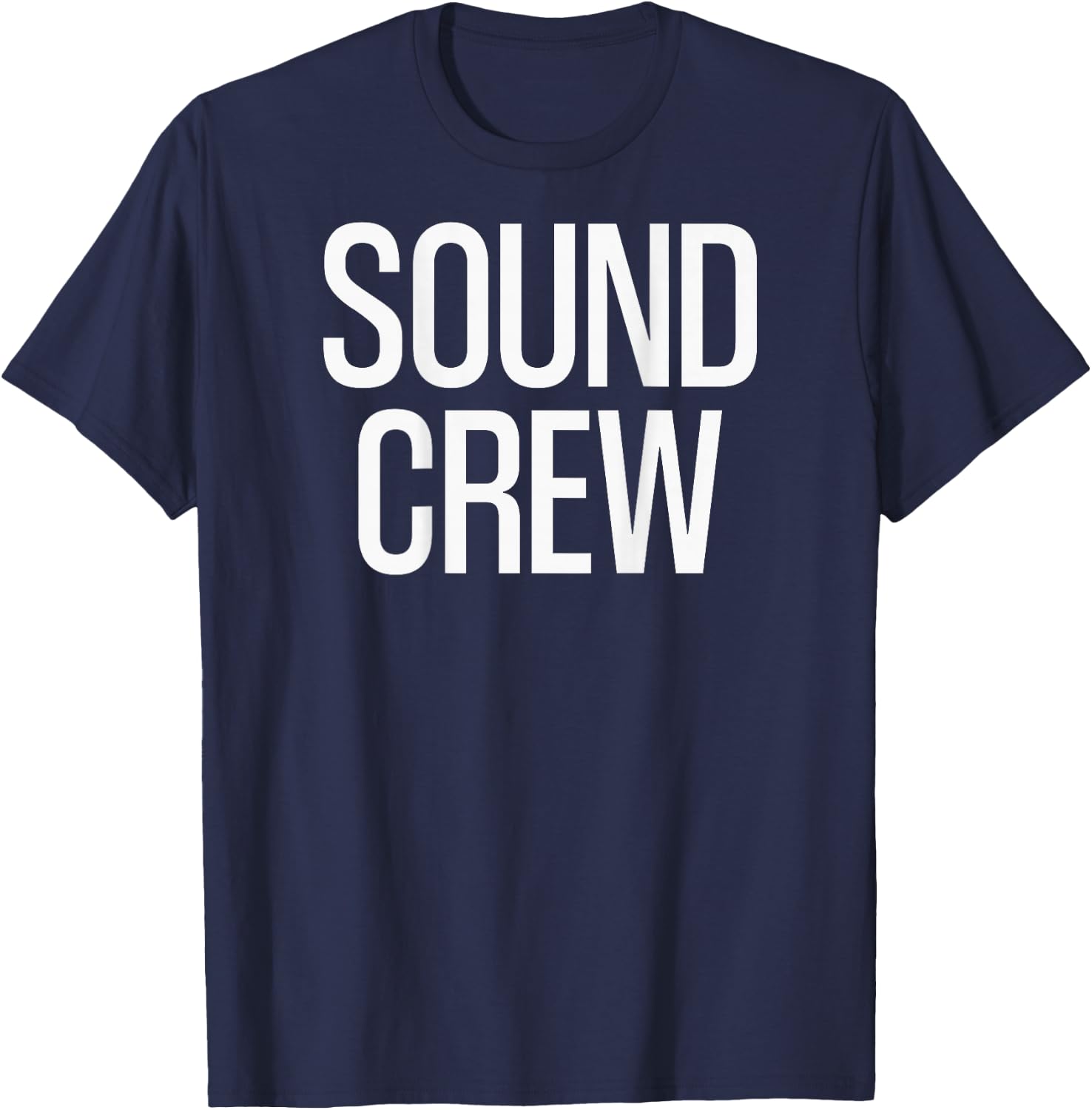 Bold Sound Crew Text PRINT ON BACK | Film Crew T-Shirt - T-Shirt | Navy
