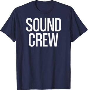 Bold Sound Crew Text PRINT ON BACK | Film Crew T-Shirt - T-Shirt | Navy