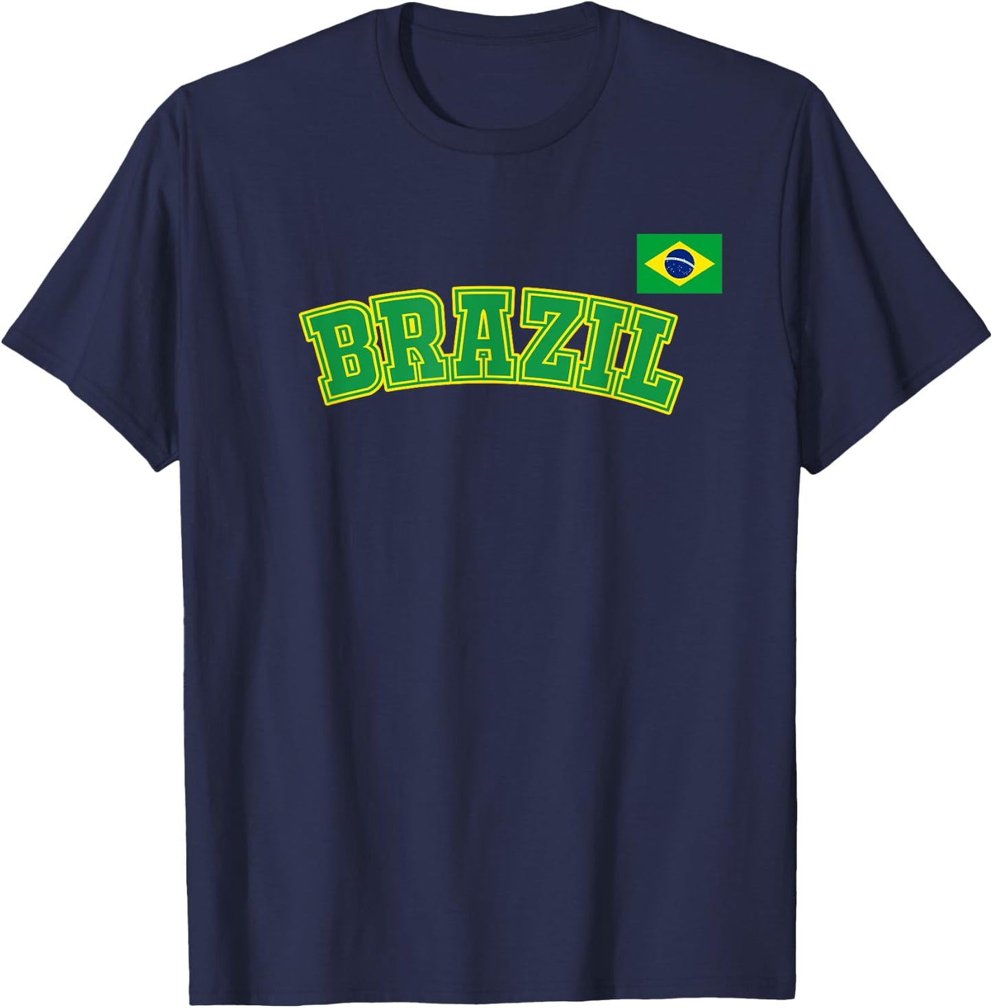 Brazil T Shirt Women Men Kids Brasil Brazilian Flag T-Shirt - T-Shirt | Navy
