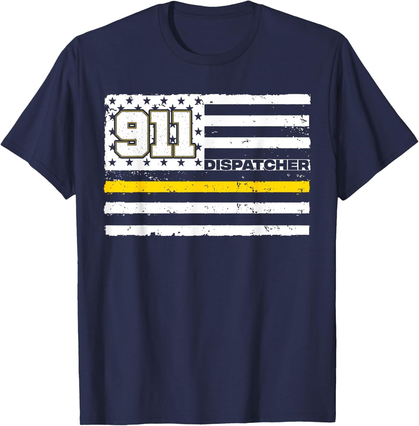 Funny 911 Dispatcher Art Men Women Dispatcher Appreciation T-Shirt - T-Shirt | Navy