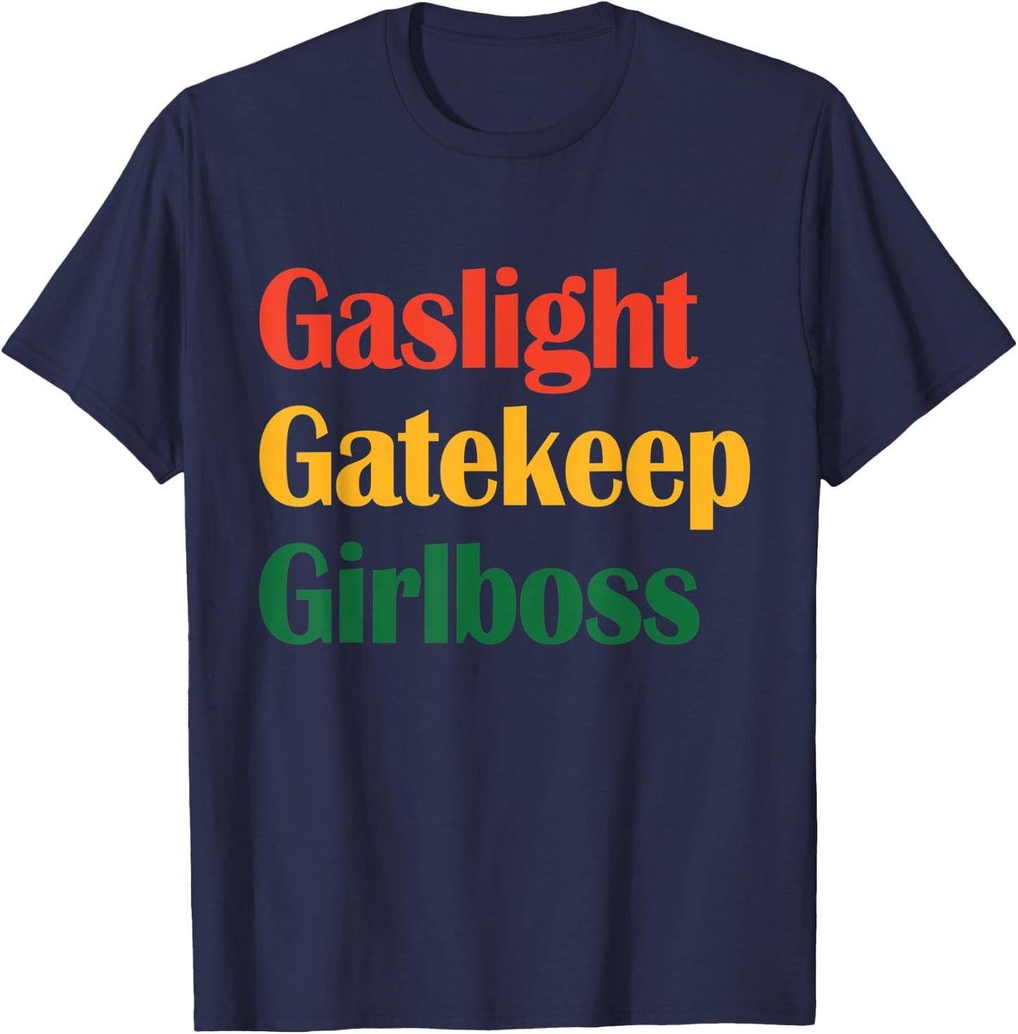Gaslight Gatekeep Girlboss Apparel Apparel Merry Christmas T-Shirt - T-Shirt | Navy