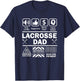 Lacrosse Dad Funny Contents of Sports Father T-Shirt - T-Shirt | Navy