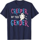 Keeper of Gender Halloween Funny Creeper Gender Reveal Party T-Shirt - T-Shirt | Navy
