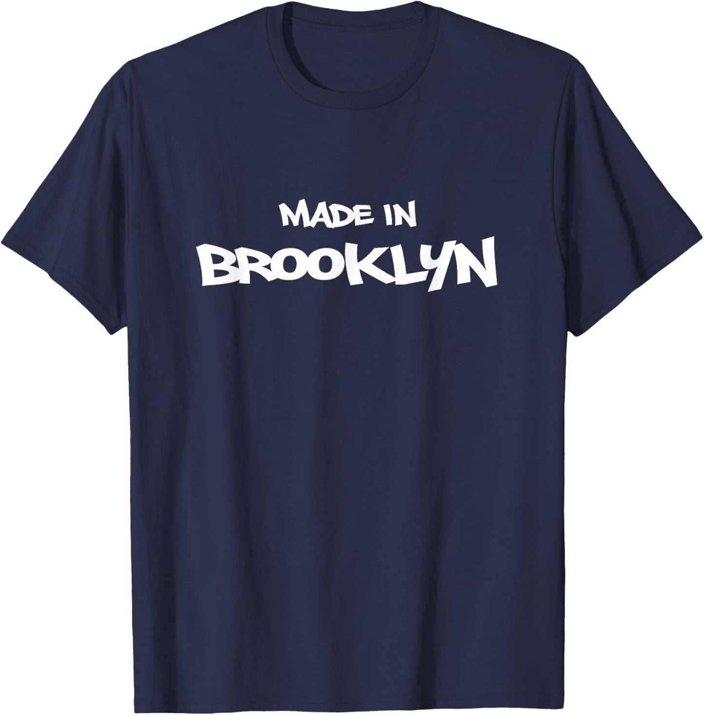Born & Raised Made In Brooklyn NYC Graffiti Designs T-Shirt - T-Shirt | Navy