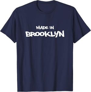 Born & Raised Made In Brooklyn NYC Graffiti Designs T-Shirt - T-Shirt | Navy