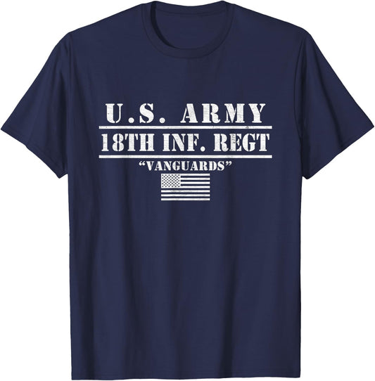 18th Infantry Regiment Fort Riley Kansas 18th Inf Regt T-Shirt - T-Shirt | Navy