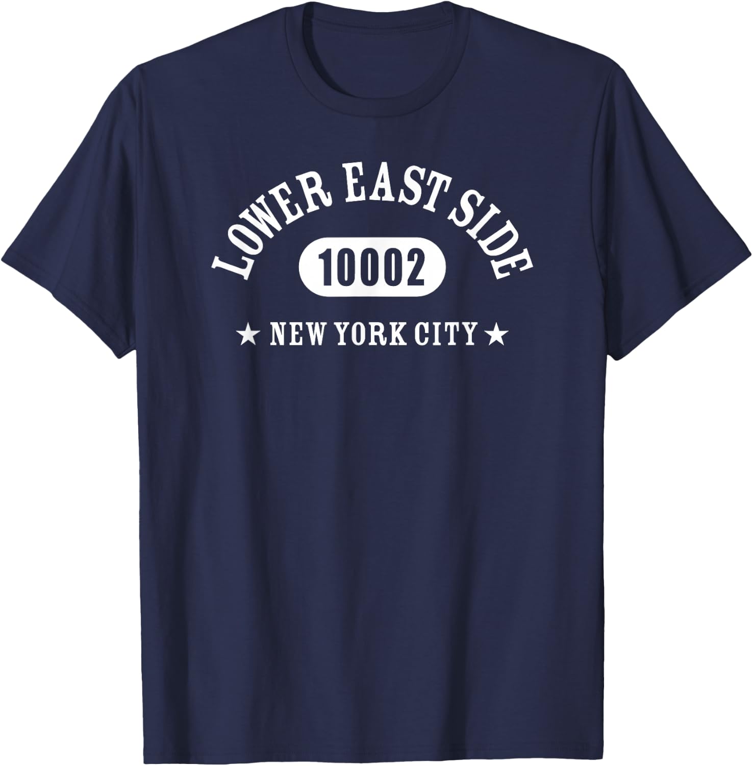 LOWER EAST SIDE NEW YORK CITY 10002 / NYC Athletic Design T-Shirt - T-Shirt | Navy
