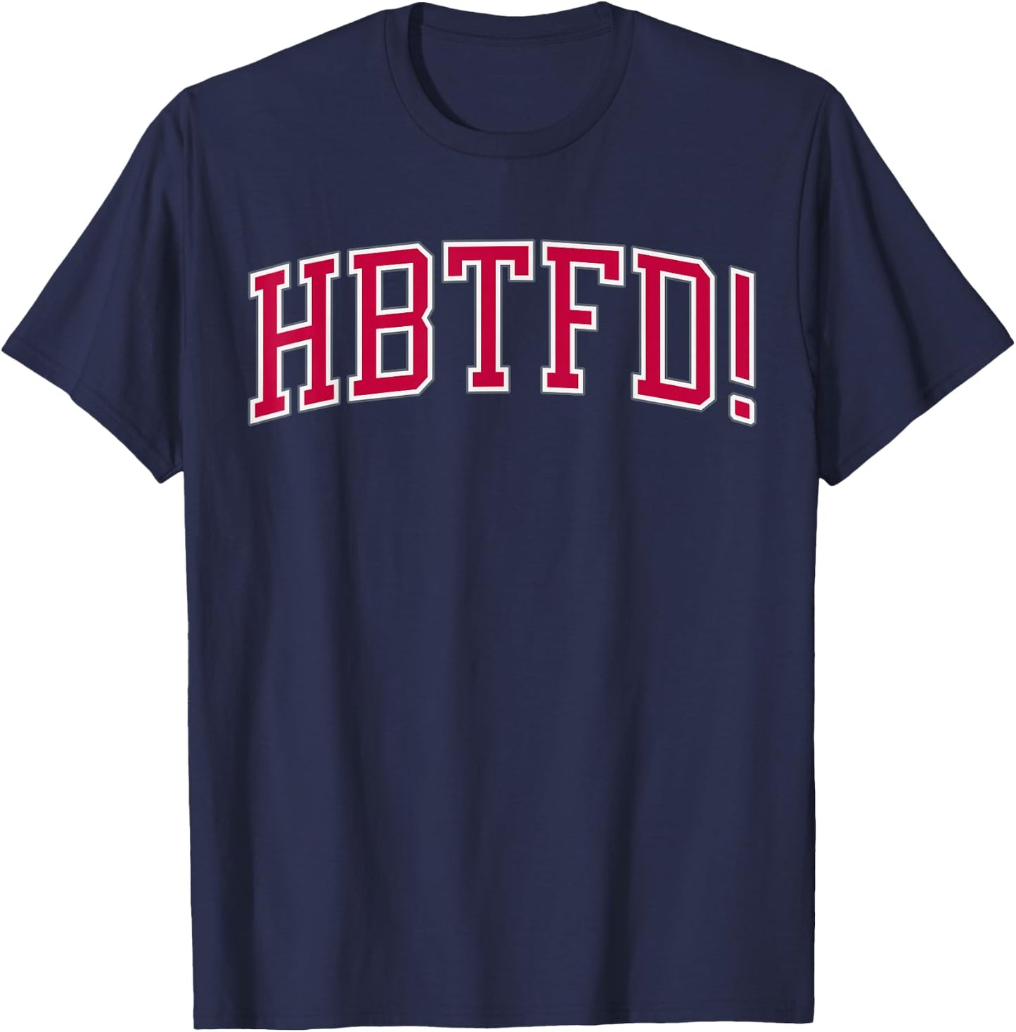 Football, USA HBTFD! Football - Men's Adults Black Short Sleeve Modern Football - Small T-Shirt - T-Shirt | Navy