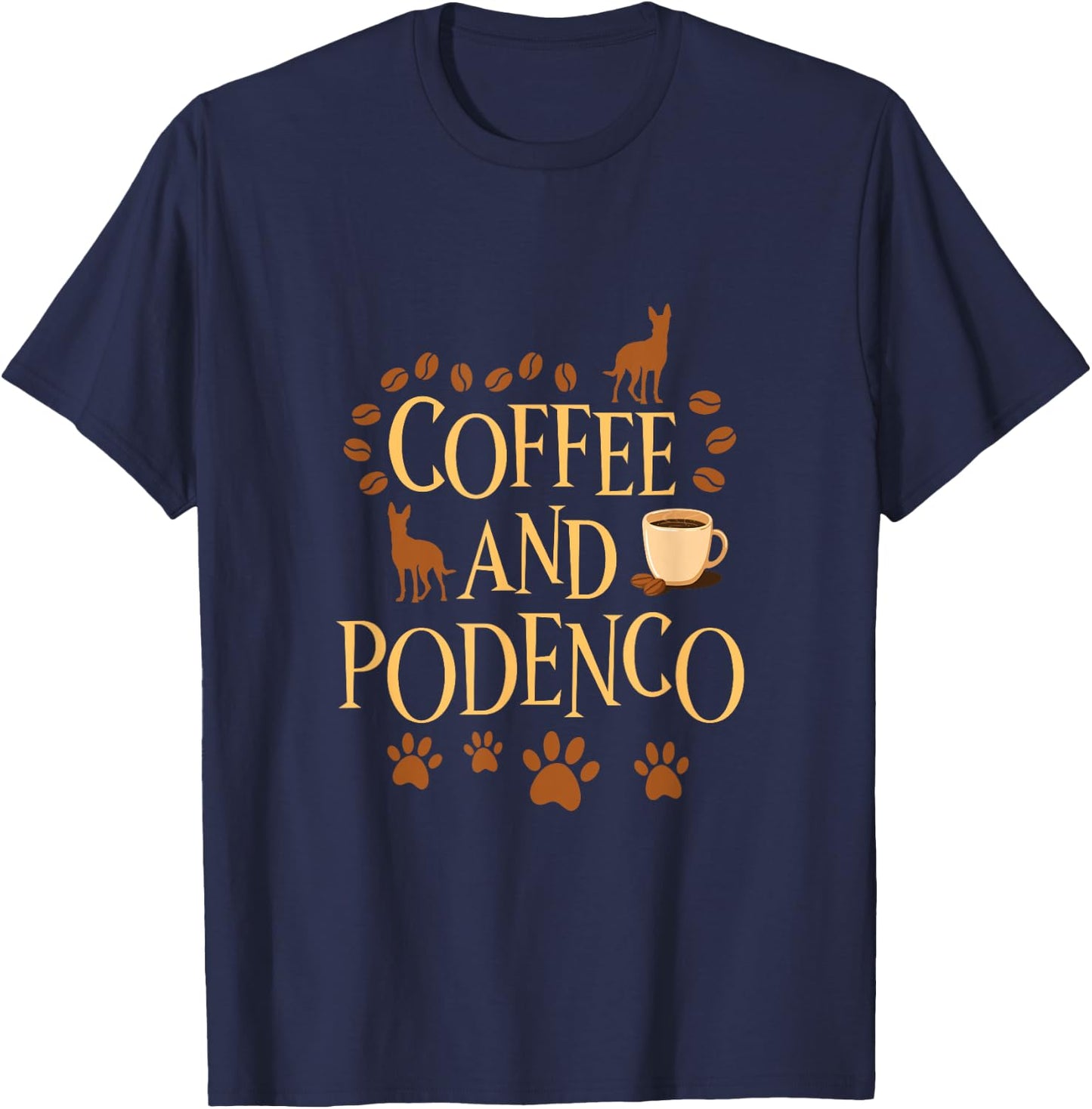 Coffee and Podenco Women Kids T-Shirt - T-Shirt | Navy