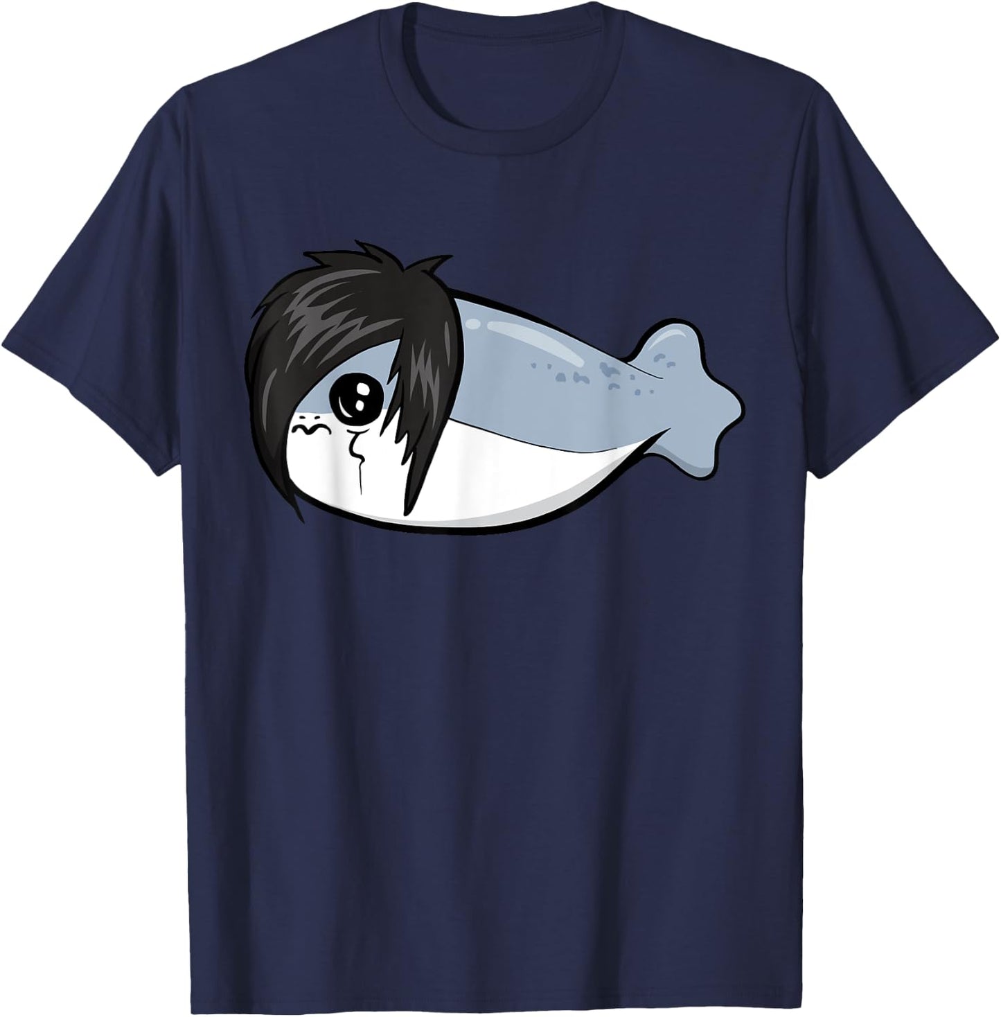Sacabambaspis Fish Meme Emo Gothic Goth T-Shirt - T-Shirt | Navy