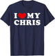 I Love My Chris, I Love My Chris T-Shirt - T-Shirt | Navy