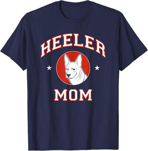 Australian Cattle Dog Mom Heeler Dog Mother Women Girls Kids T-Shirt - T-Shirt | Navy