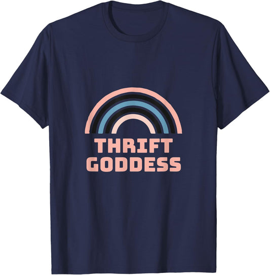 Thrift Goddess Rainbow T-Shirt - T-Shirt | Navy